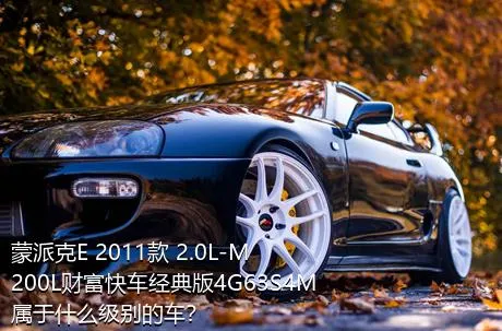 蒙派克E 2011款 2.0L-M200L财富快车经典版4G63S4M属于什么级别的车？