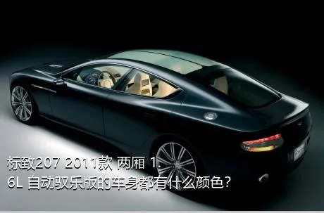 标致207 2011款 两厢 1.6L 自动驭乐版的车身都有什么颜色？