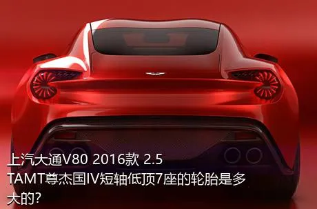 上汽大通V80 2016款 2.5TAMT尊杰国IV短轴低顶7座的轮胎是多大的？