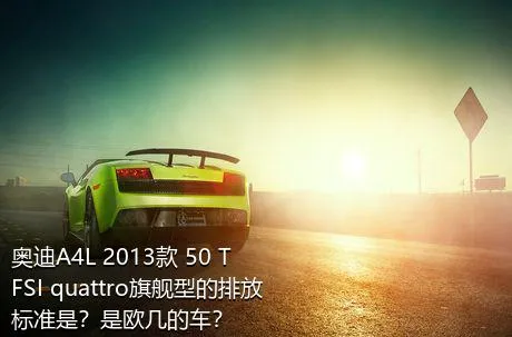 奥迪A4L 2013款 50 TFSI quattro旗舰型的排放标准是？是欧几的车？