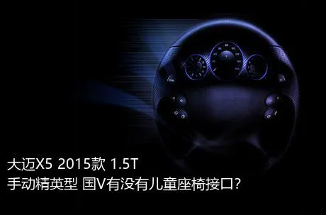 大迈X5 2015款 1.5T 手动精英型 国V有没有儿童座椅接口？