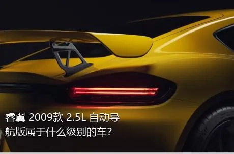 睿翼 2009款 2.5L 自动导航版属于什么级别的车？