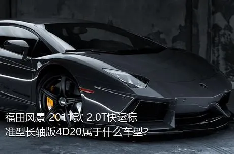 福田风景 2011款 2.0T快运标准型长轴版4D20属于什么车型？