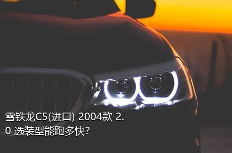 雪铁龙C5(进口) 2004款 2.0 选装型能跑多快？