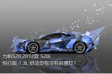 力帆520 2012款 520i悦行版 1.3L 舒适型有没有前雾灯？