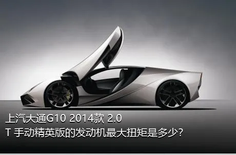 上汽大通G10 2014款 2.0T 手动精英版的发动机最大扭矩是多少？