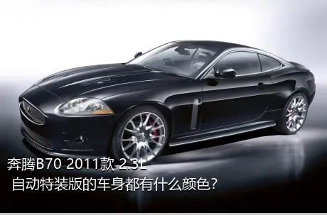 奔腾B70 2011款 2.3L 自动特装版的车身都有什么颜色？