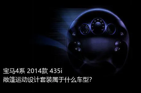 宝马4系 2014款 435i 敞篷运动设计套装属于什么车型？