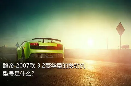 路帝 2007款 3.2豪华型的发动机型号是什么？