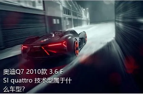 奥迪Q7 2010款 3.6 FSI quattro 技术型属于什么车型？