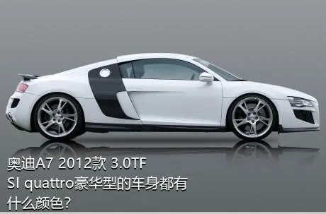 奥迪A7 2012款 3.0TFSI quattro豪华型的车身都有什么颜色？