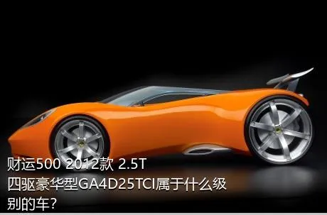 财运500 2012款 2.5T四驱豪华型GA4D25TCI属于什么级别的车？