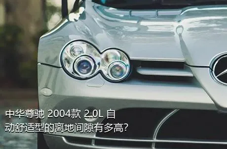 中华尊驰 2004款 2.0L 自动舒适型的离地间隙有多高？