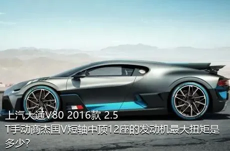 上汽大通V80 2016款 2.5T手动商杰国V短轴中顶12座的发动机最大扭矩是多少？