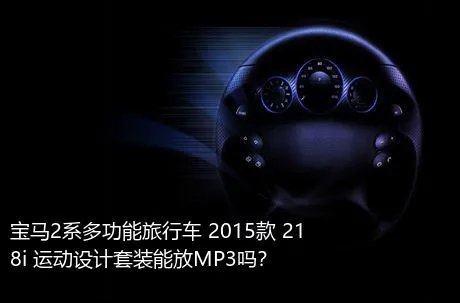 宝马2系多功能旅行车 2015款 218i 运动设计套装能放MP3吗？