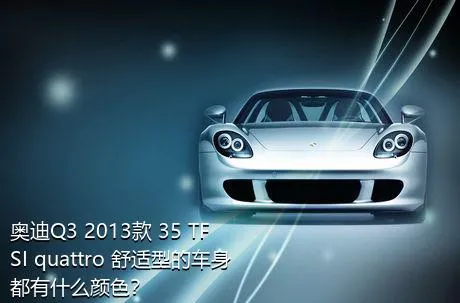 奥迪Q3 2013款 35 TFSI quattro 舒适型的车身都有什么颜色？