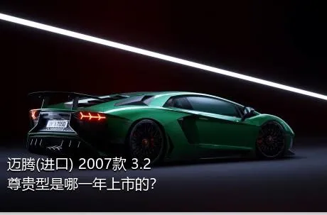 迈腾(进口) 2007款 3.2 尊贵型是哪一年上市的？