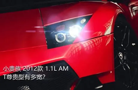 小贵族 2012款 1.1L AMT尊贵型有多宽？