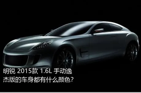 明锐 2015款 1.6L 手动逸杰版的车身都有什么颜色？