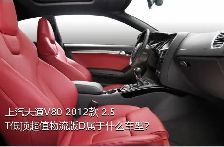 上汽大通V80 2012款 2.5T低顶超值物流版D属于什么车型？