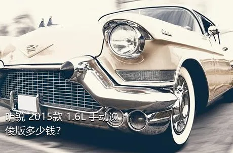 明锐 2015款 1.6L 手动逸俊版多少钱？