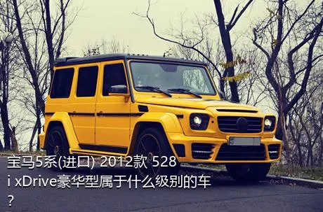 宝马5系(进口) 2012款 528i xDrive豪华型属于什么级别的车？