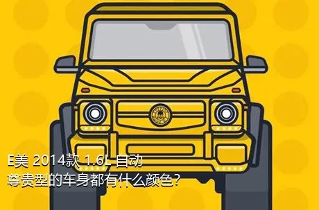 E美 2014款 1.6L 自动尊贵型的车身都有什么颜色？