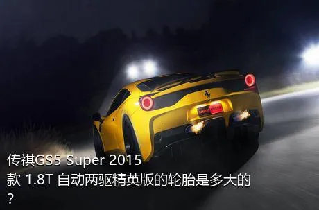 传祺GS5 Super 2015款 1.8T 自动两驱精英版的轮胎是多大的？