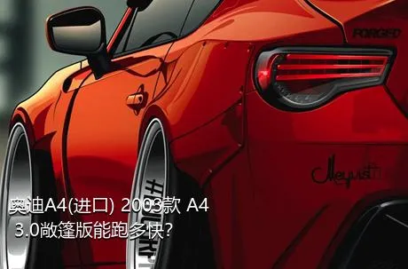 奥迪A4(进口) 2003款 A4 3.0敞篷版能跑多快？