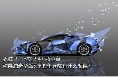 驭胜 2013款 2.4T 两驱自动柴油豪华版5座的车身都有什么颜色？