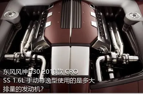 东风风神H30 2013款 CROSS 1.6L 手动尊逸型使用的是多大排量的发动机？