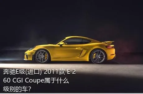 奔驰E级(进口) 2011款 E 260 CGI Coupe属于什么级别的车？