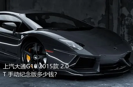 上汽大通G10 2015款 2.0T 手动纪念版多少钱？