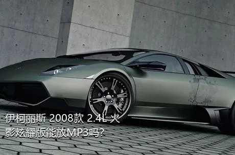 伊柯丽斯 2008款 2.4L 火影炫耀版能放MP3吗？