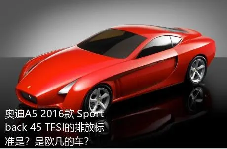 奥迪A5 2016款 Sportback 45 TFSI的排放标准是？是欧几的车？