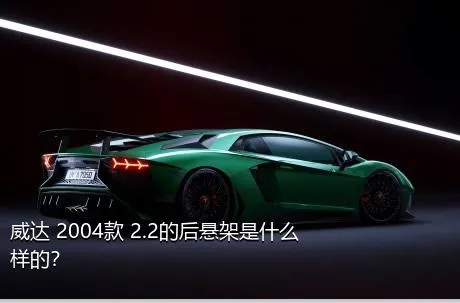 威达 2004款 2.2的后悬架是什么样的？