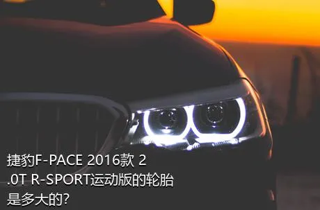 捷豹F-PACE 2016款 2.0T R-SPORT运动版的轮胎是多大的？