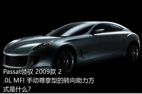 Passat领驭 2009款 2.0L MFI 手动尊享型的转向助力方式是什么？