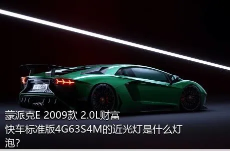 蒙派克E 2009款 2.0L财富快车标准版4G63S4M的近光灯是什么灯泡？