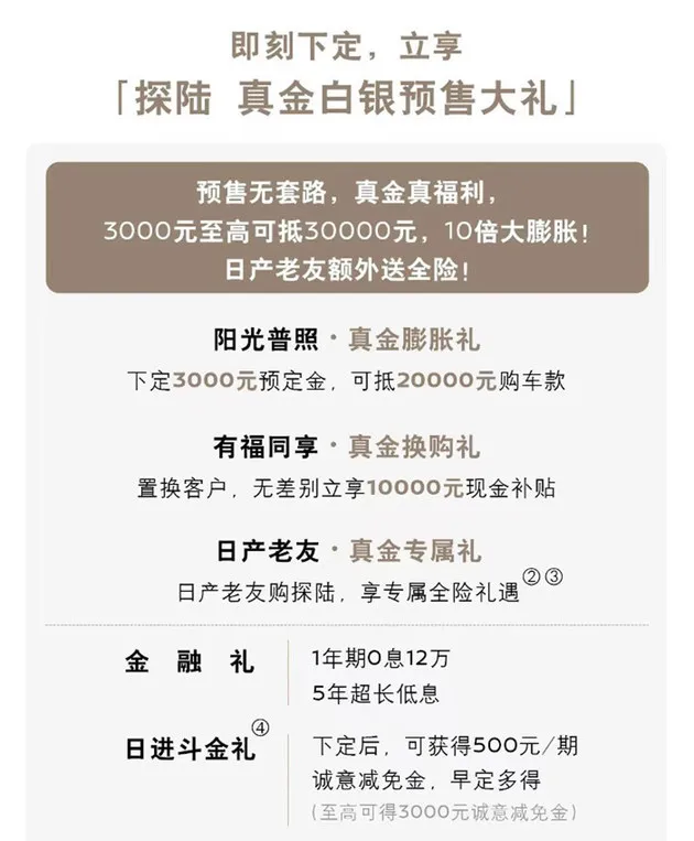 价格遭泄露 东风日产探陆连夜开启预售23.98万起