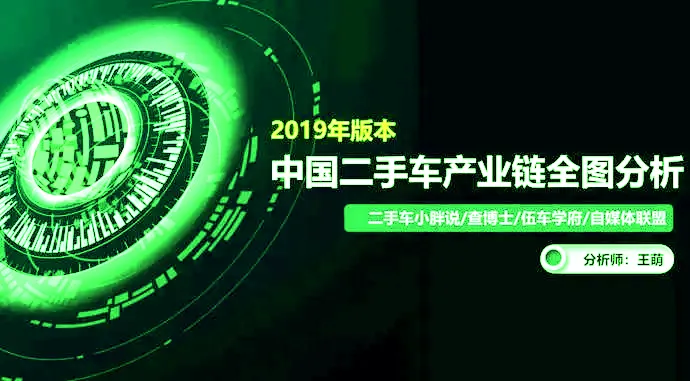 中国二手车产业链全图及分析2019版（全英文版）