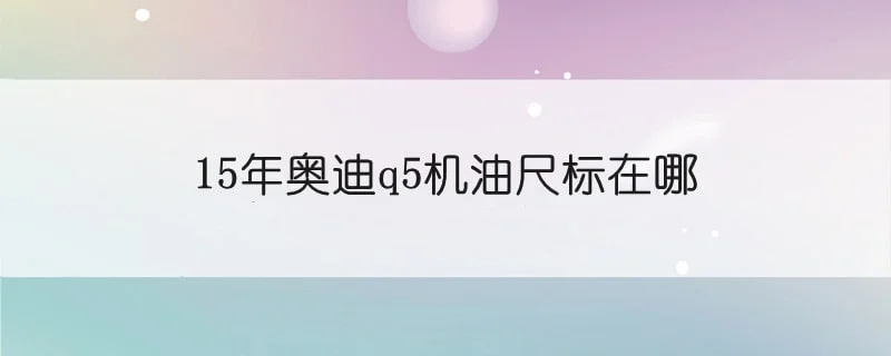 15年奥迪q5机油尺标在哪