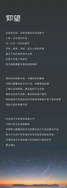 比亚迪高端品牌定名仰望，明年一季度发布