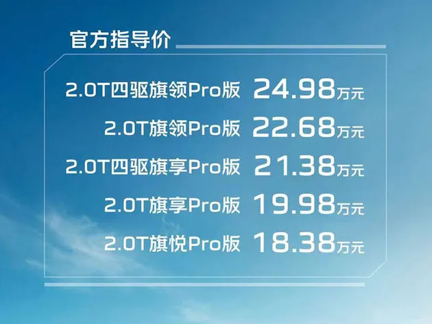 新红旗HS5售价18.38万起 颜值提升换装8AT