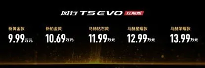 风行T5 EVO狂飙版上市 9.99-13.99万元