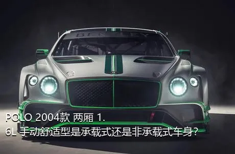 POLO 2004款 两厢 1.6L 手动舒适型是承载式还是非承载式车身？