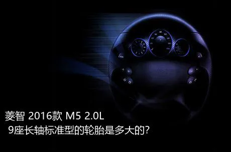 菱智 2016款 M5 2.0L 9座长轴标准型的轮胎是多大的？