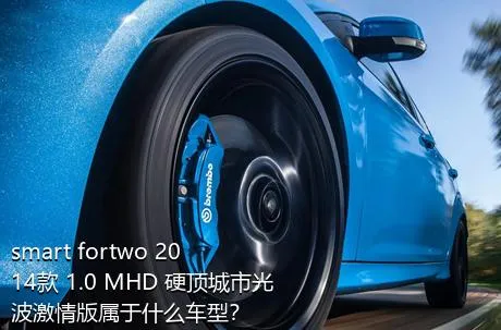 smart fortwo 2014款 1.0 MHD 硬顶城市光波激情版属于什么车型？