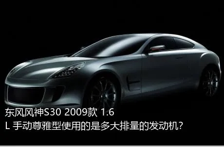 东风风神S30 2009款 1.6L 手动尊雅型使用的是多大排量的发动机？