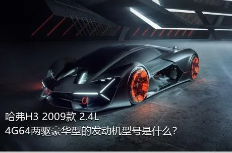 哈弗H3 2009款 2.4L 4G64两驱豪华型的发动机型号是什么？